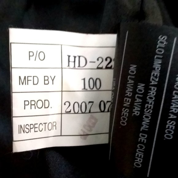 Harley Davidson Black Leather Moto Jacket Embroidered Logo Rose Size Medium - Picture 11 of 12